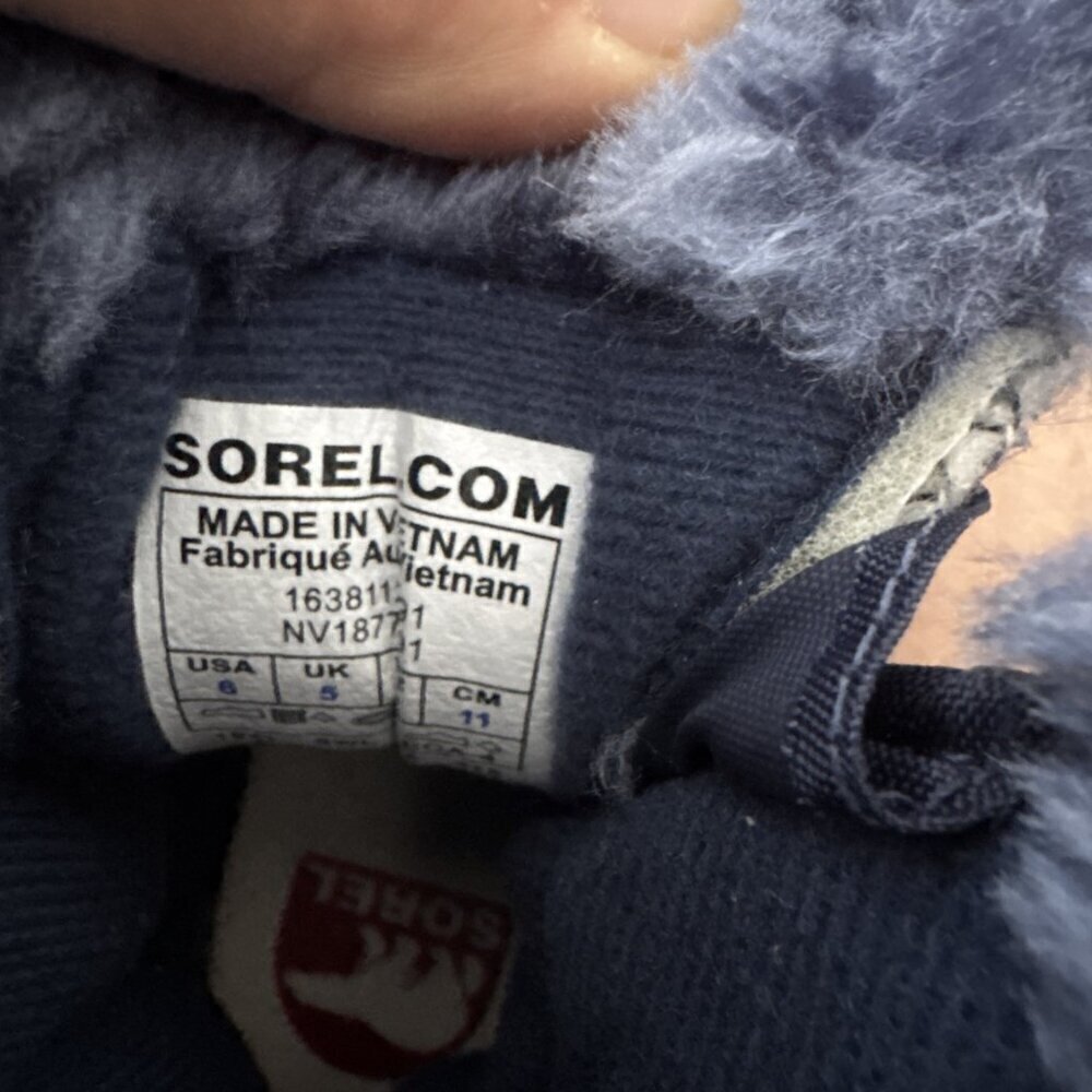Sorel Toddler Insulated Snow Boots Black/ Blue Boys Size 6 - Picture 6 of 6